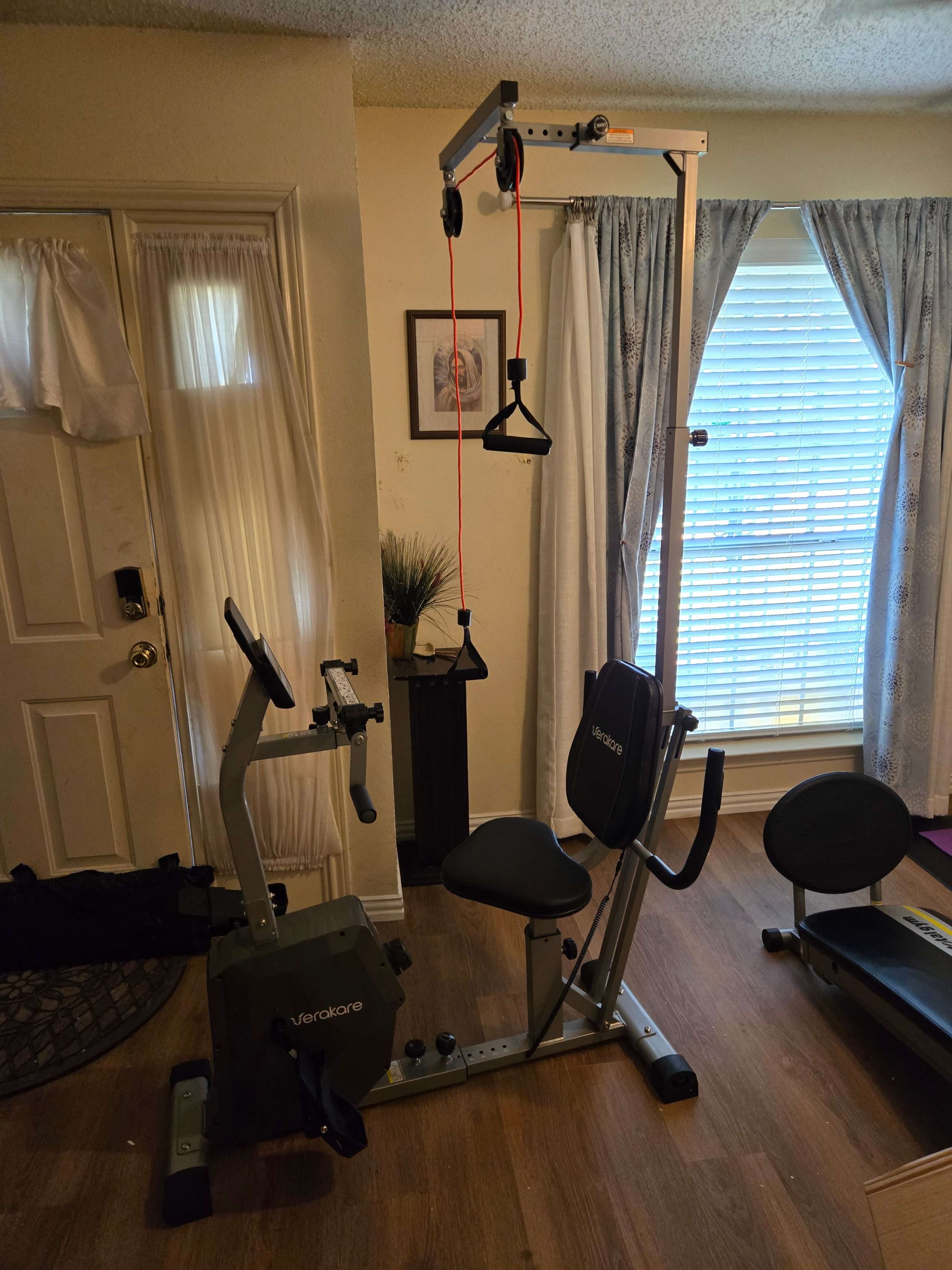 Home gym equipment assembly in progress by Mount & Fix technicians in DFW