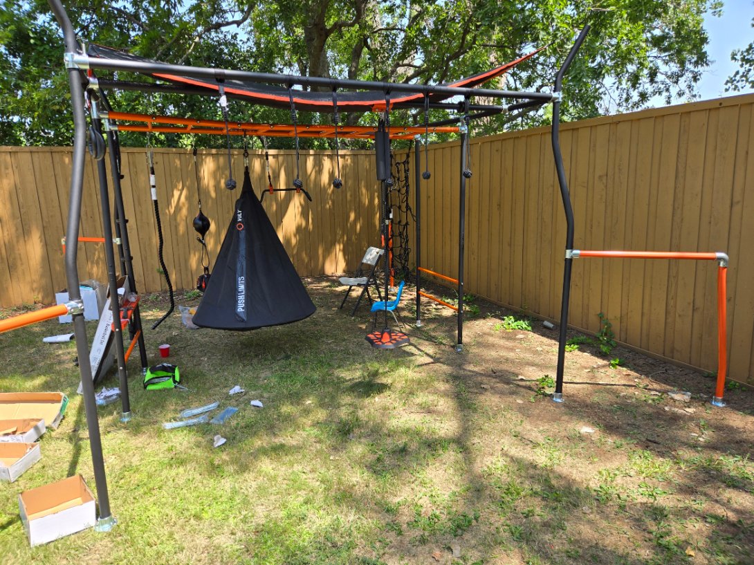 Vuly monkey bars assembly for outdoor play set by Mount & Fix DFW