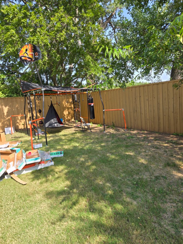 Building a backyard archery range, play set assembly by Mount & Fix Dallas