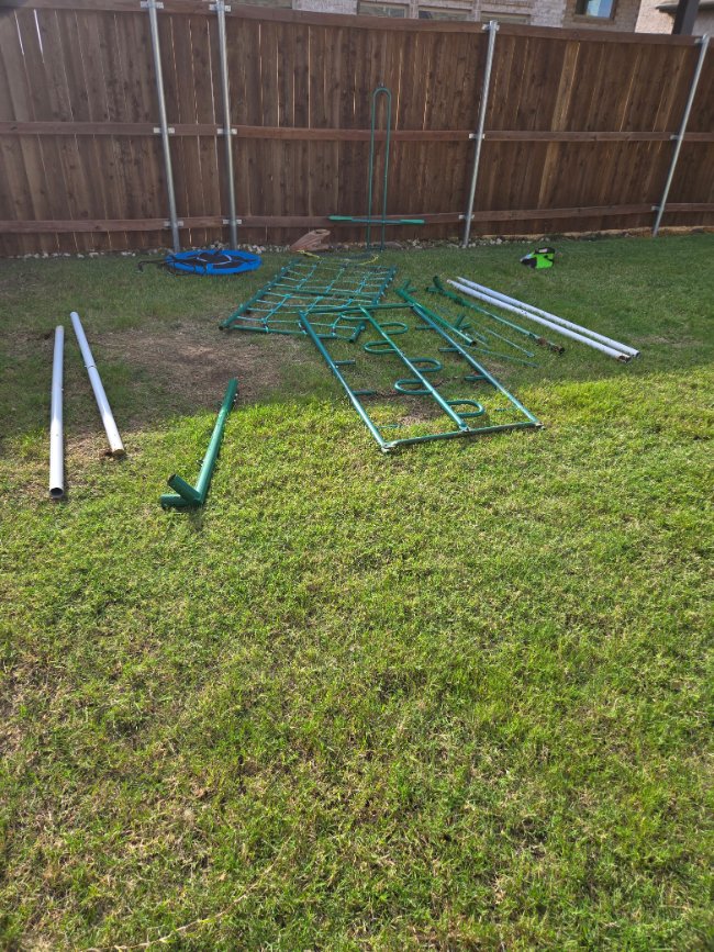 Disassembly of an outdoor play set by Mount & Fix DFW services