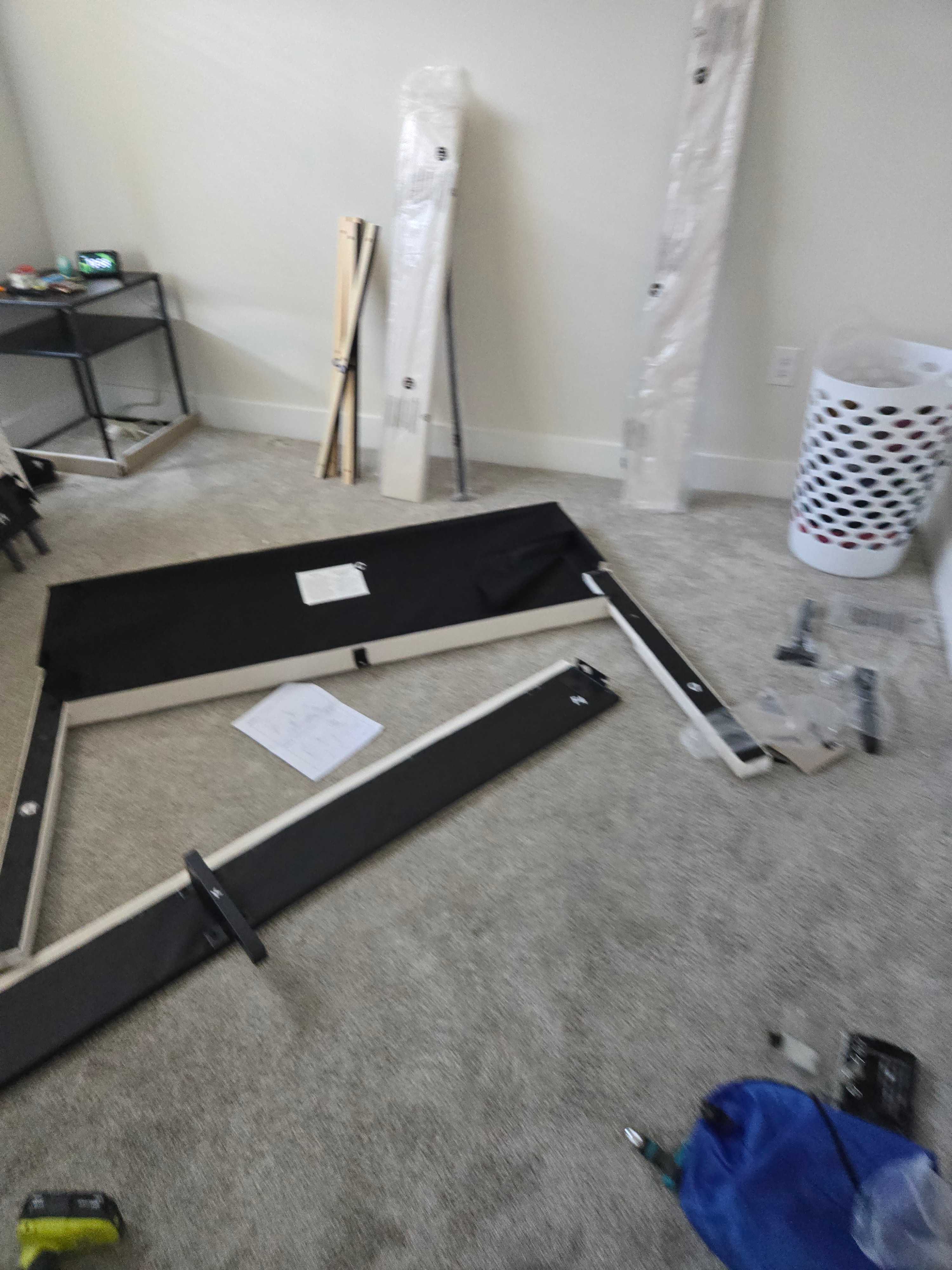 Queen size platform bed frame assembly by Mount & Fix in Fort Worth