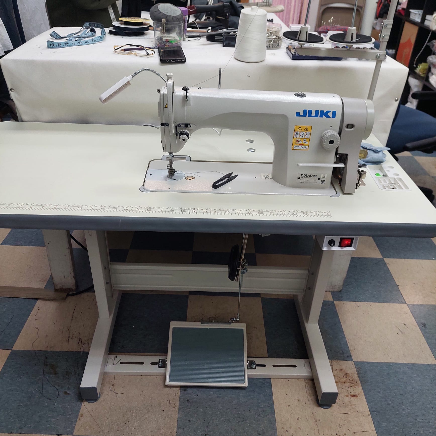 Sewing machine in action after setup by Mount & Fix in DFW