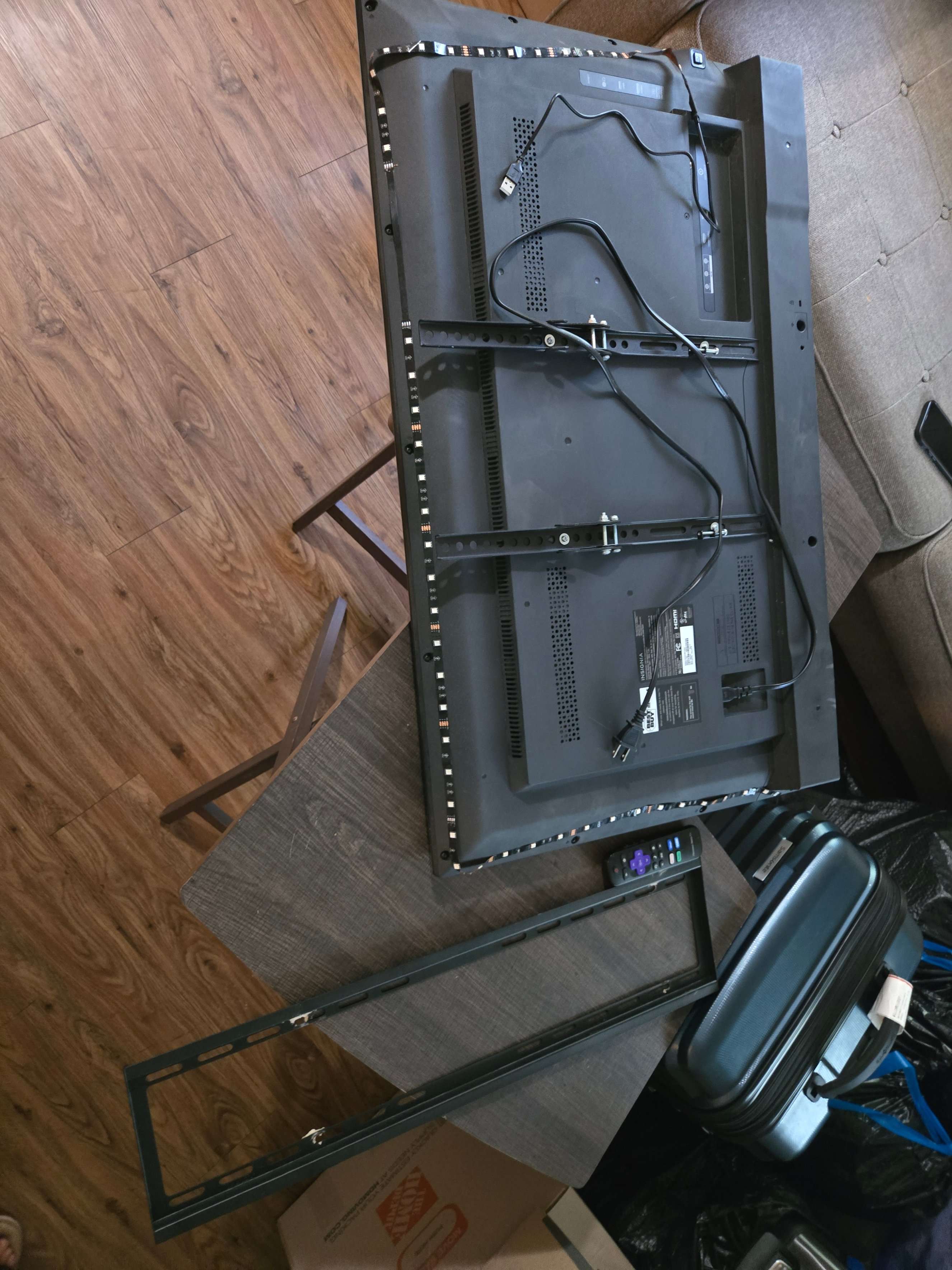 Detached TV wall mount bracket after removal by Mount & Fix Fort Worth
