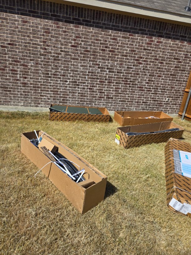 Assembling the frame of a sturdy trampoline by Mount & Fix in Dallas